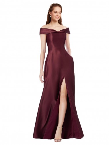 Wholesale Satin Strapless A-Line Burgundy Gold Black Tie Evening Dress UK