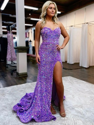 Wholesale Velvet Sequin Sweetheart A-Line Lavender Homecoming Dress UK