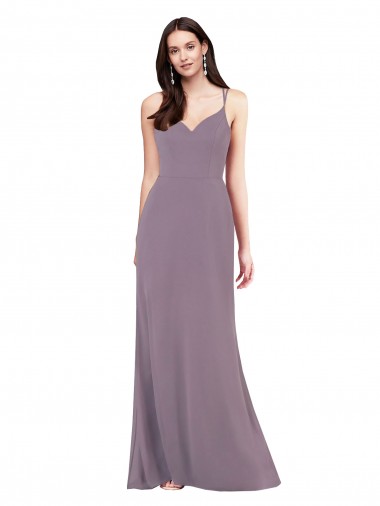 Wholesale Soft Chiffon Sweetheart Open Back Column Dark Lavender Formal Evening Dress UK